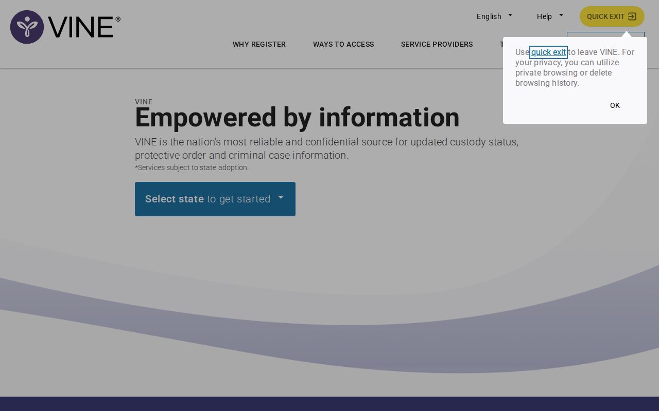 Pike County VINELink inmate check search page